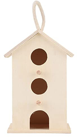 Casetta per uccelli da appendere, casetta per uccelli in legno per nido decorativo esterno per giardino