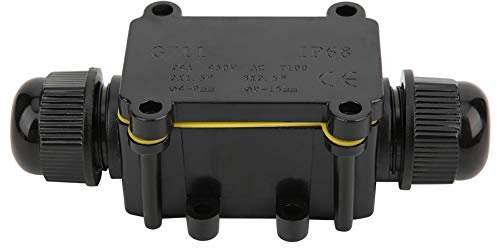 Waterproof External Junction Box, Outdoor External 2 Way IP68 Electrical Junction Box Underground Cable Line Wires Power Cord Connector Protection