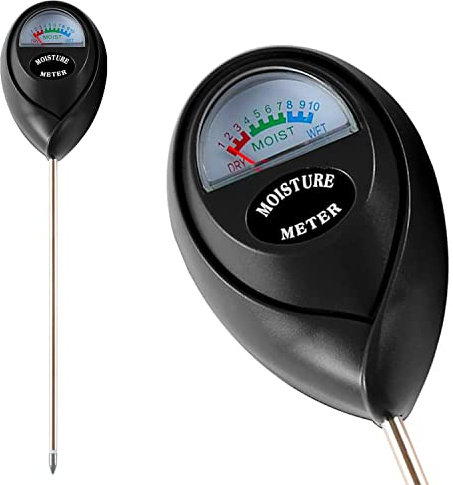 Tennedriv Green Soil Moisture Meter for House Plants, Plant Water Meter,Plant Moisture Meter for House Plants and Outdoor Plants, No Batteries Required (Black)