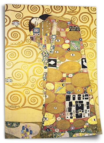 Printistico Poster Gustav Klimt - Die Umarmung (1909) Kunstdruck ohne Rahmen, Wandbild - A4, A3, A2, A1, A0, XXL - Wohnzimmer, Schlafzimmer, Küche, Deko
