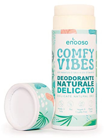 Desodorante sin aluminio ni parabenos para el mal olor | TALCO Y LAVANDA, Protección contra el Sudor de las axilas, Desodorante Natural en crema solida, Unisex Mujer Y Hombre, Vegano y Sin Plastico