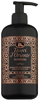 Tesori d'Oriente Hammam Liquid Soap 300 ml, Aromatic Hand Soap with Argan Oil and Orange Blossom, Liquid Soap in Pump Dispenser for Gentle Cleansing, Wellness Ritual for Body and Senses