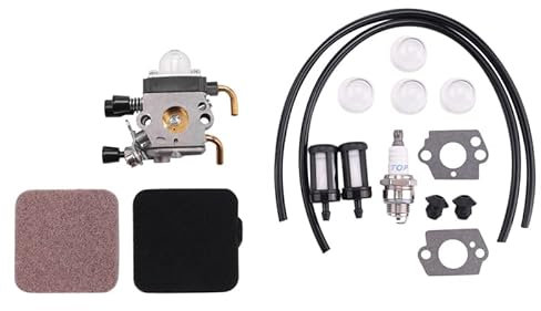 NZBUY FS85 FS80 Vergaser Kompatibel mit Stihl FS75 FS80R FS85 FS85R FS85T FS85RX Rasentrimmer Kompatibel mit Weedeater C1Q-S97 Carb W/Fuel Repower Kit Air F