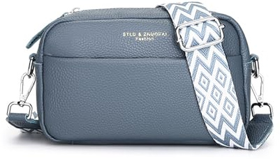 Balakaka Sacs Bandoulière Femme Crossbody Bag pour Femmes 21 * 7 * 13 CM, Petit Cuir Sac a Main Femmes Élégant, Sac à main avec fermeture éclair et Large Réglable et Amovible, Bleu