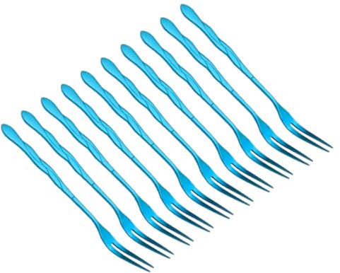 ABOOFAN 10 Pezzi Forchetta Da Pesce Forchetta Per Alimenti Per Animali Scelta Di Antipasti Da Degustazione Forchette Dargento Dessert Torta Metallo Da Dessert