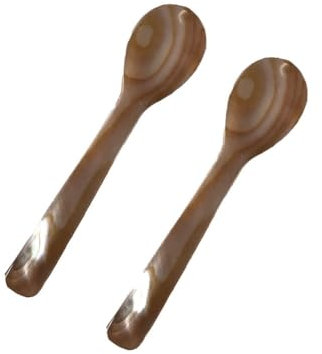 Hrlace Cuchara de nácar de 12 cm, cuchara de caviar clásica, cuchara de huevo, nácar, concha natural, cuchara de miel, cuchara de café, cuchara de mermelada, cuchara para baño, restaurante, decoración