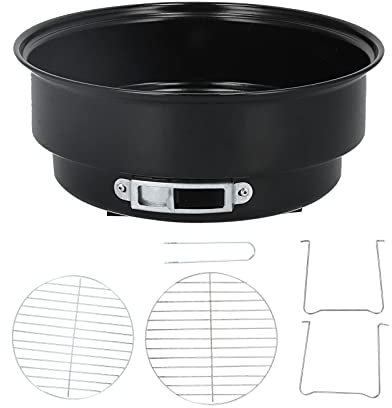 HOKZYHOUSE Holzkohlegrills, Mini Rund Barbecue Grill Set Tragbare Eisen Holzkohlegrill für Home Kitchen BBQ Picknick Camping