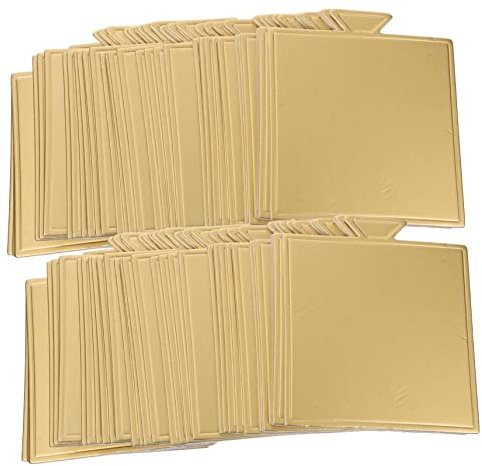 BRIGHTFUFU 100sheets Square Cake Boards for Mousse and Mini Cakes Sturdy Display Bases for Weddings Birthdays and Parties