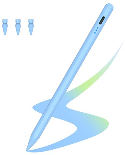 Pencil 1. Generation für iPad A16 2025-2018, Stift für iPad mit Handfläche Ablehnung & Neigungssensitiv Stifte für Tablet, Pencil für iPad 11-6, Air 3-5/M2/M3,Pro 11/12.9/13 M4, Min 5-6