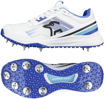 Kookaburra KC 2.0 Spike - Scarpa da Cricket, Misura 42, Colore: Blu/Cielo