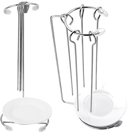 ibasenice 2 Set Appendiabiti per kebab griglia per spiedini sospeso grigliare bastoncino da spiedo supporto per spiedini shawarma bbq cocktail spiedini Stick Kabob Acciaio inossidabile
