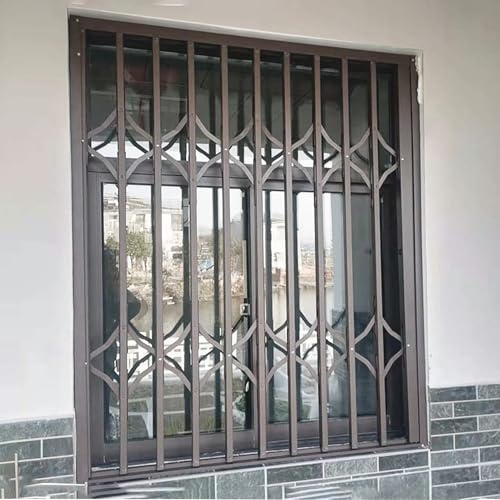 Inferriate per Finestre Barre di Sicurezza Pieghevoli per Finestre/ Protezione Antieffrazione per Finestre, 50 55 60 70 80 85 90 100 120 Cm Balaustra per Grata per Finestre per Bambini, Barricata Scor