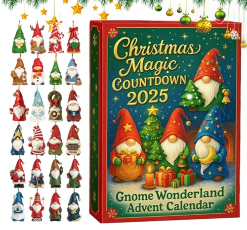 Zwerge-Adventskalender 2025, 24 Stück Weihnachtswichtel, Countdown-Kalender, Sammlerstück, Weihnachtsfiguren, Zwergen-Dekorationen, Geschenke Für Kinder Und Frauen