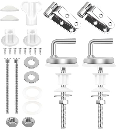 behone 2 pièce charnière de siège de toilette,Fixation de siège de toilette,Charnières universelles siège de wc,Convient aux hôtels et aux ménages