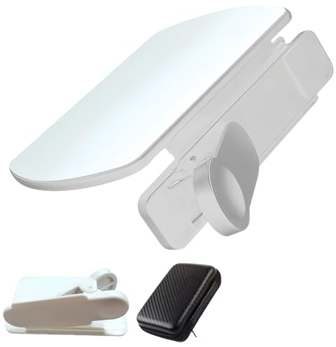 Smartphone Camera Mirror Reflection Clip Kit Pro, Angle Adjustable Smartphone Camera,Mirror Effect Lens - Universal Clip-On Phone C/amera Attachment with Carry Case for Creative Photography(White)