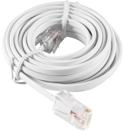 Sirxlevcy di Prolunga Internet per Telefono Modulare da RJ11 6P4C a RJ45 8P4C da 3 Metri