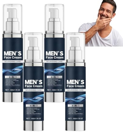 Crema facial 6 en 1 para hombres, crema hidratante antiedad con retinol, colágeno y ácido hialurónico, crema contra las manchas, crema para el saco de ojos, loción para después del afeitado y crema de