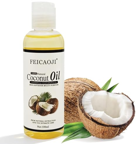 Znnhnn Fraktioniertes Kokosöl,Kokosöl Flüssig 100ml,TrägerölKokosnussöl | Transparent, Natürliches Pflegeöl, Leicht Absorbierbar, Fractionated Coconut Oil für Gesicht, Körper, Haut, Haare