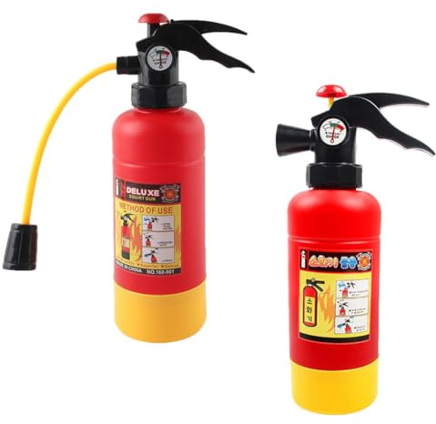 UKCOCO Extintor de Agua Juguete para Niños 2 Piezas Gran Capacidad y Diseño Creativo de Plástico para Fiestas de Disfraces Infantiles