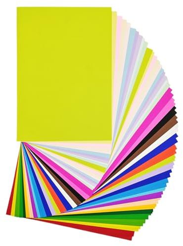 Kizaten 60 Blatt Tonpapier A4 Bunt,30 Farben - 200 g/m² Tonkarton,Bastelpapier Bunt,Ideal für Grußkarten,Einladungen,Origami und Scrapbooking