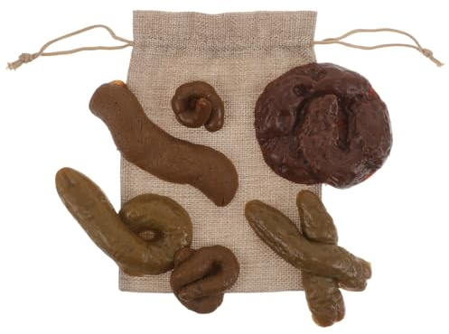 HONITANO 6 Stück Realistisches Fake Poop Weiches Langlebiges Scherzartikel Aprilscherze Party und Büro Inklusive Tragetasche Ungefährliches Wiederverwendbares Praktisches Streichspielzeug