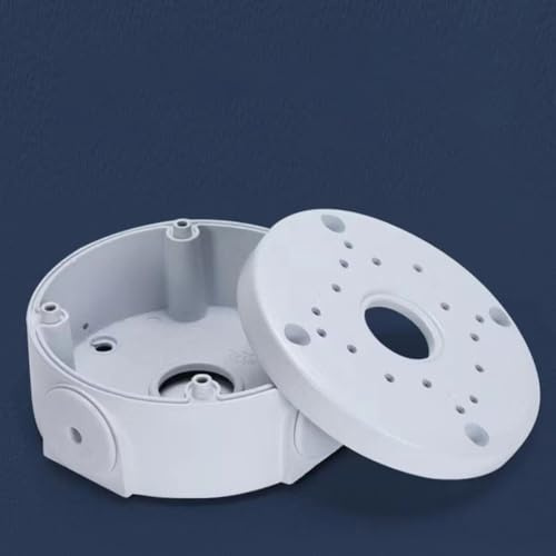 FUBESK Aluminum Alloy Waterproof Junction Box for Dome IP Cameras, Outdoor Security Mount Bracket, White