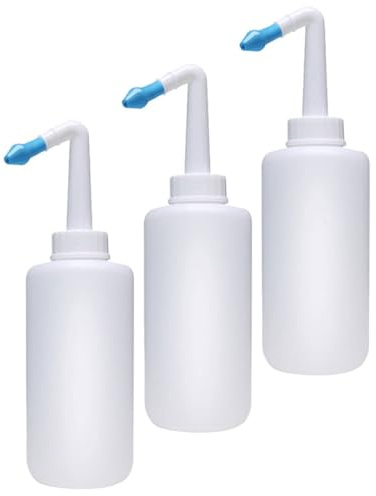 SKISUNO 3pcs Nasal Washer Bottle Rinse for Nose Cleaning Material for Nasal Irrigation and Nose Rinse Bottle Use at Home