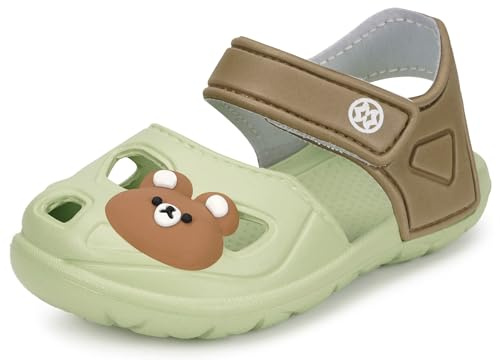 Sandali Bambini e Bambine Pantofole Comode per Bimbi Scarpe da Giardino Leggere Clogs Antiscivolo Zoccoli da Spiaggia Chiusi,Verde,22/23 EU/Taglia Etichetta 140