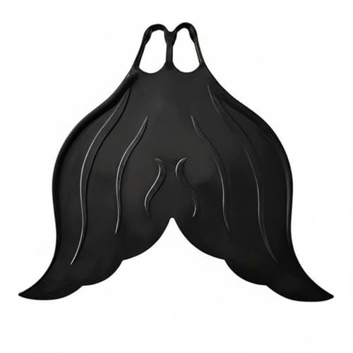 AsrMyjcx Monofin Allenamento Nuoto Fin Piscina Silicone Gomma Coda Sirena Supporto Tecnico Allenamento Adatto a Nuoto Piscina Fotografie Subacquee Attività Ricreative , Nero Elegante , 36-37