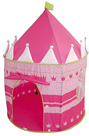 roba Spielzelt für Kinder Prinzessinnen Schloss - Kinderzelt und Spielhaus aus Stoff inkl. Tasche - für Mädchen und Jungen - Outdoor & Indoor - Rosa, 1 Stück (1er Pack)