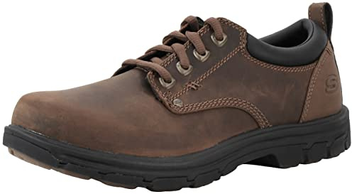 Skechers USA Men's Segment Rilar Oxford, Brown, 14 2E US