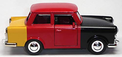 Modellauto kompatibel mit Trabant 601 schwarz-rot-Gold Trabi ca. 1:30 = 12,5cm