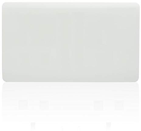 Trendi Switch Artistic Modern Glossy Decorative Screwless Standard Double Wall Blanking Plate for Electrical Sockets, Outlet with Screws in Ice White - ART-2BLKWH