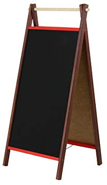 AZZAP Kundenstopper 110cm ROT Holz Tafel Aufsteller Werbetafel Holztafel Werbung Kreide