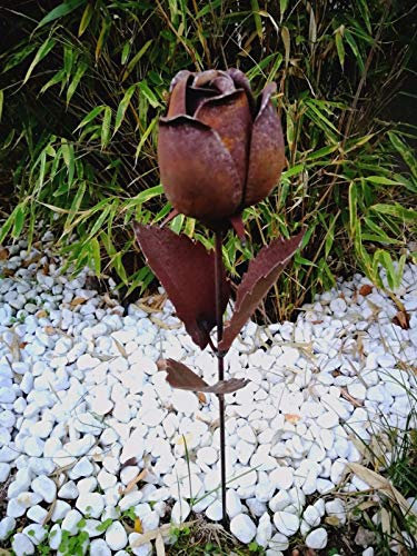 Zen Man Spina da Giardino con Rose, ruggine, per aiuole, Fiori da Giardino, 029564, 51 x 21 x 17 cm