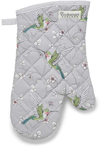 Hummingbird Single Oven Glove Kitchen Mitt Cooking Grey Gauntlet