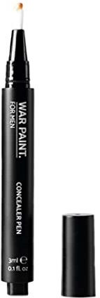 War Paint For Men Lightweight Liquid Concealer Pen - Covers Dark Circles & Blemishes - Vegan Friendly & Cruelty-Free - Natural Looking Makeup For Men - Tan Shade - 3ml