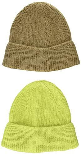 Amazon Essentials Herren Beanie-Mütze, Strick, 2er-Pack