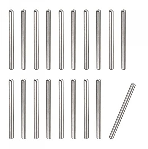 sourcing map 100Stk Spannstift 304 Edelstahl Rund Flach Holz Stützregale Befestigung 1.5x20mm