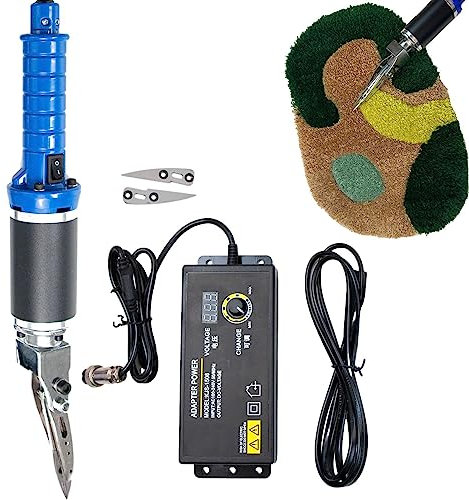 fanelod Forbici Elettriche per Tufting | Intagliatore di tappeti | Taglierina per Tessuti, Forbici elettriche, 0~4000 Giri/min Regolabili, Forbici per trapuntatura elettrica, per Tagliare Tessuti