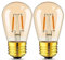 Hcnew Lampadina E27 LED Bianco Caldo 2200K 1W Equivalente lampadine da 10 Watt ST45 S14 lampadine a filamento LED Vintage Edison Catena di luce Ambra Vetro 220V-240V, non dimmerabile, 2pcs Pack