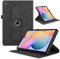 Custodia per Samsung Galaxy Tab A7 Lite 8.7 Pollici 2021 (SM-T227/T225/T220) Pelle PU Flip Tablet Case con Supporto Girevole di 360°Cover AntiGraffio Antiurto per Galaxy Tab A7 Lite 8.7'', Nero