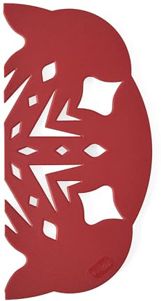 Talisman Designs Pie Top Cutter | Pie Crust Cutter | Pie Decorating Tools | Pie Pastry Baking Accessories | Stencil Crust Cutout | 10-Inch | Snowflake Design | Red