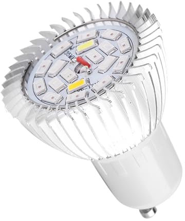 Jeffergarden Vollspektrum-LED-Wachstumslampe, Langlebiges Aluminium, 18 W, E14, Wachstumslampe für die Gewächshausbepflanzung (GU10)