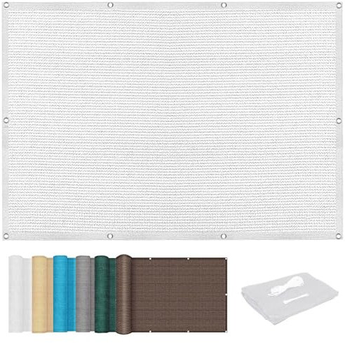 Voile D'Ombrage Carré Respirant 3.6 x 10 m UV Protection 98% Voile Ombrage Jardin Parasol de Jardin avec Oeillets Et Cordons pour Extérieur, Jardin, Terrasse, Balcon, Blanc