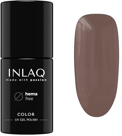 INLAQ® UV Nagellack Braun - 6 ml Hema Free - Langlebiger UV Lack - Nail Polish - Chocolate Kollektion - Gelnägel - Shellac Gel - Gellack ohne Hema | 1086- Rose Ebony
