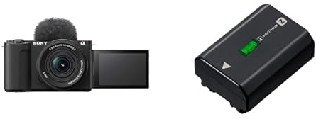 Sony ZV-E10 II | Appareil Hybride à objectifs interchangeables APS-C avec 16-50 mm f/3.5-5.6 (Vidéo 4K60p 4:2:2 10 Bits, 26 MP, Stab. Digitale, Eye AF en Temps réel) + NPFZ100