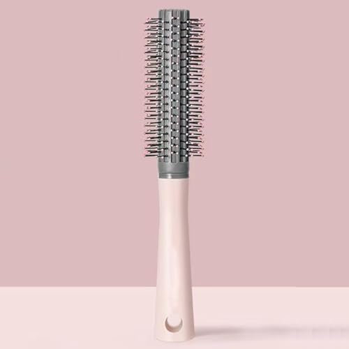 Round Hair Brush Radial Hairbrushes Curling Brush Styling Brush Massage Hairbrushes Hairbrush Round Small Round Hairbrush for Short Hair, Long Hair, Bangs, Beard, for Hair Volume and Shine (Pink)