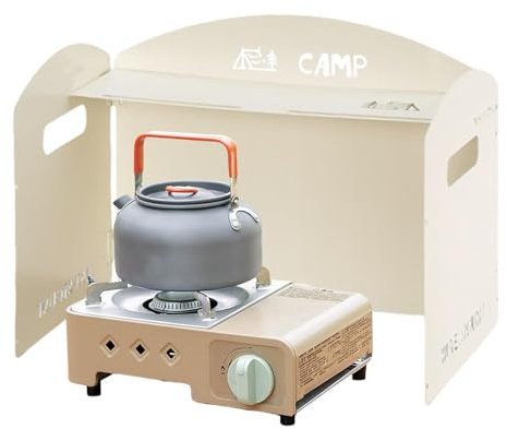 SVCEQZE Paravento per fornello, Parabrezza pieghevole per stufa da esterno,Parabrezza a fuoco pieghevole | da campeggio leggeri Scudo da cucina per esterni resistente al calore