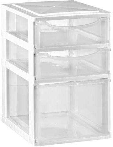 Schubladenbox DIN A4 3 Schubladen 34,5x26x39cm Kunststoff Drawer Tower Box